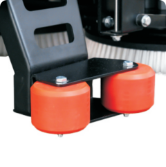 E130 Floor Scrubber Anti-collision wheel design