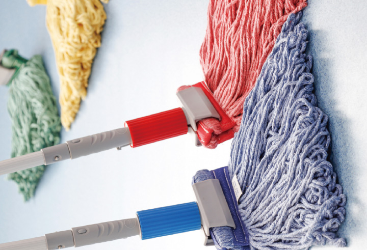 SJ-D17R/Y/B/G Quick connect cotton floor mop product image 1