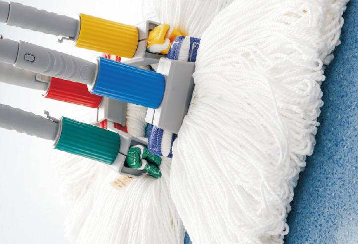 SJ-D16R/Y/B/G Quick connect super fiber floor mop product image 1