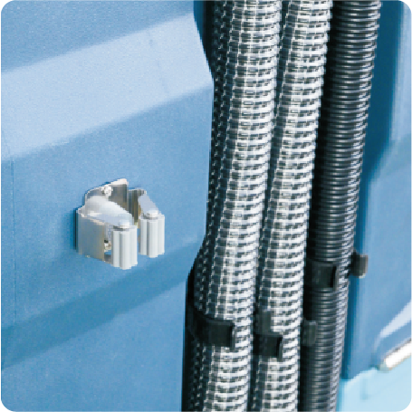 E100 Ride on floor scrubber Storage hook design